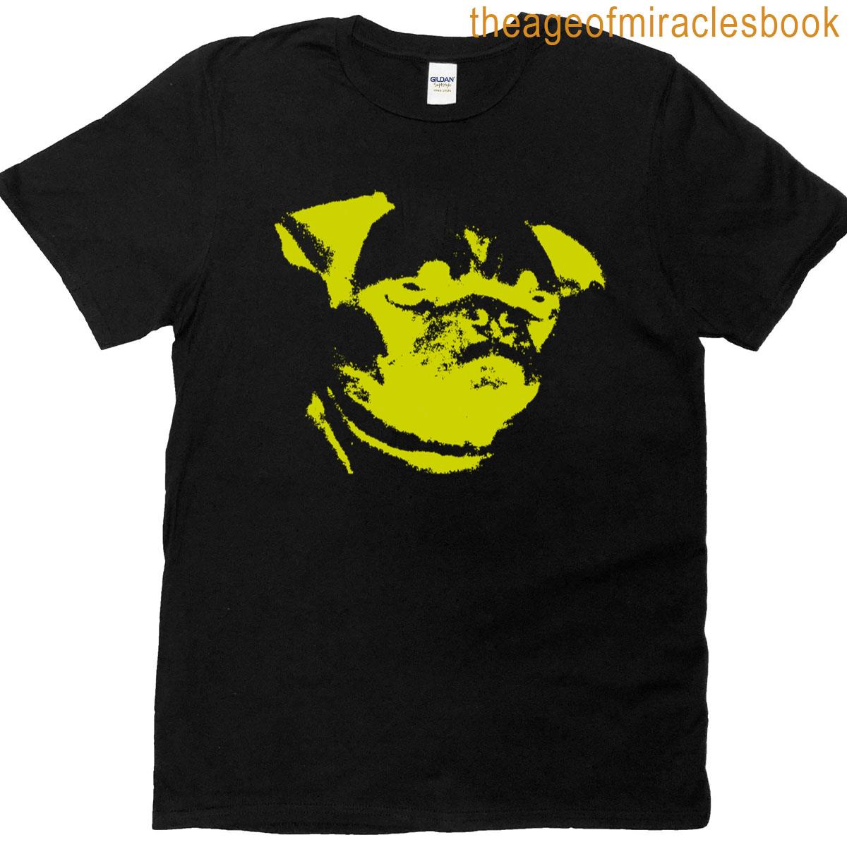 Yellow Pug Blue Background Classic T-shirt