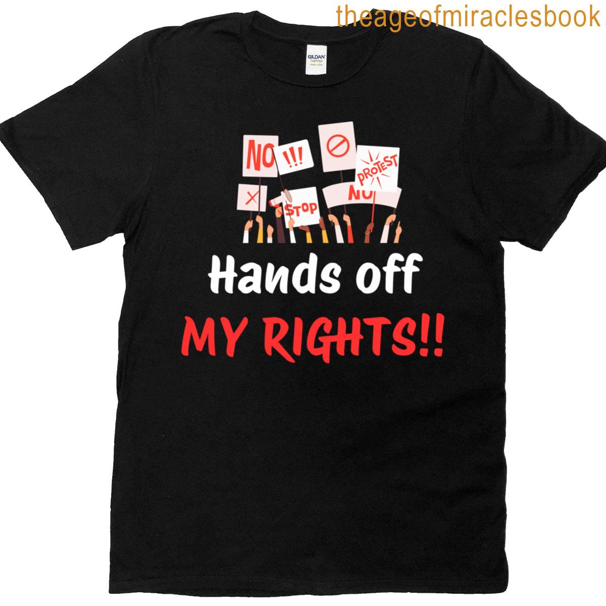 Hands Off Protest – Bold Protest Crowd Illustration Design Classic T-shirt