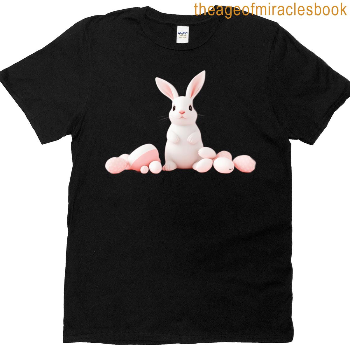 Cute Easter Bunny With Eggs – Spring Pastel Design Classic T-shirt