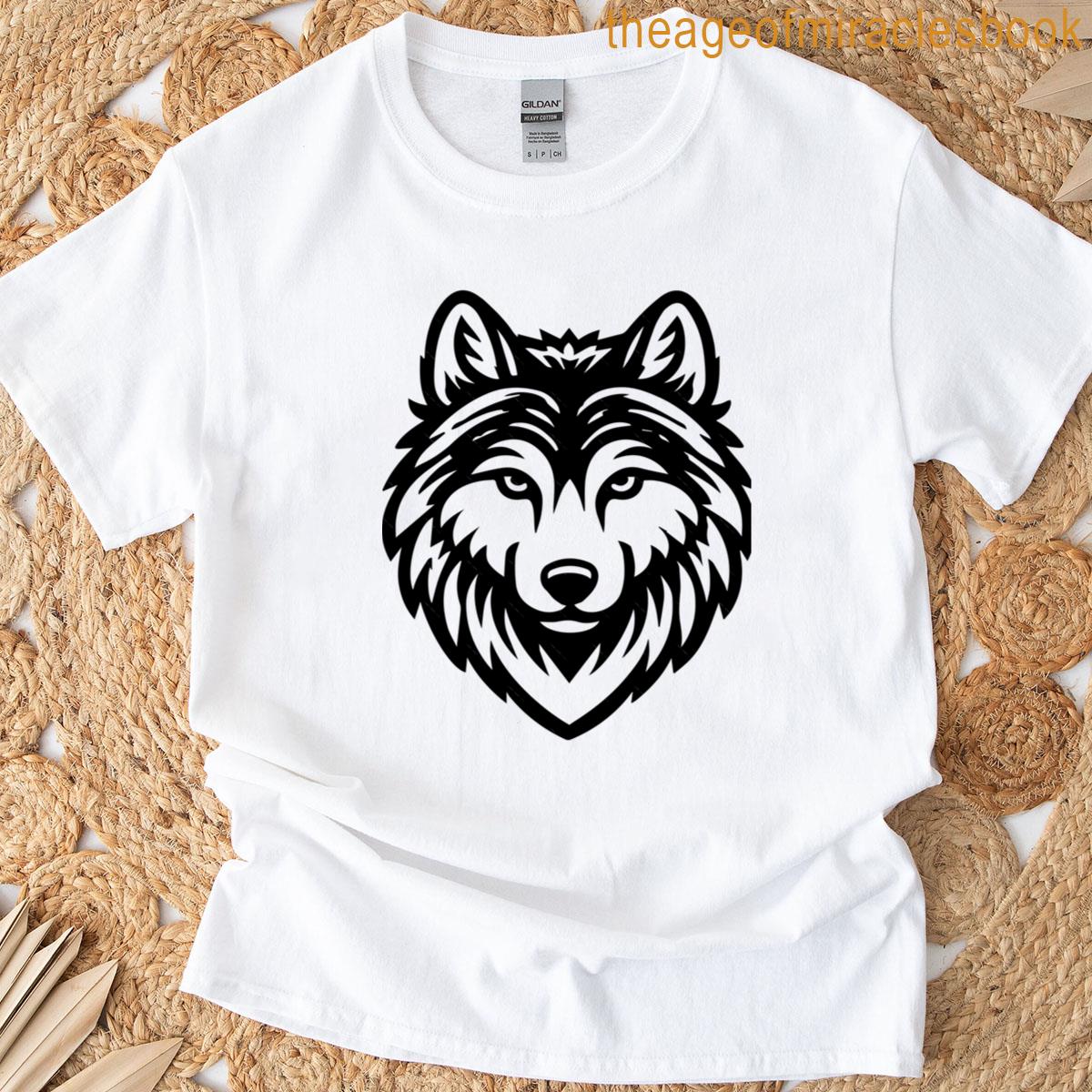 One Color Wolf Face Classic T-shirt