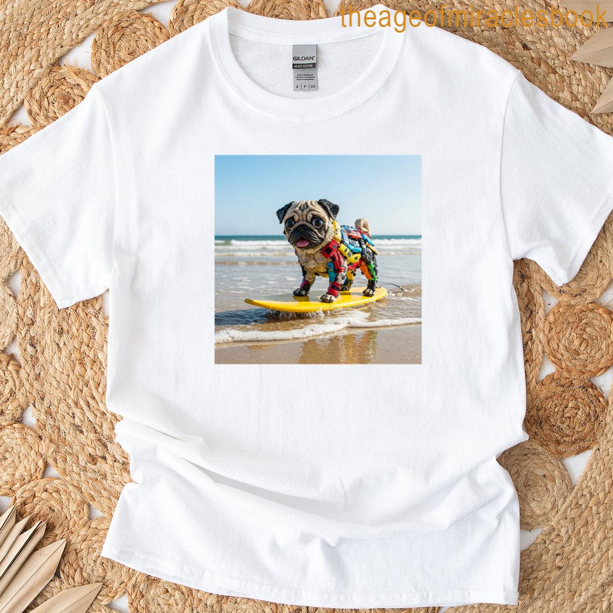 Pug Surfer Forever Classic T-shirt