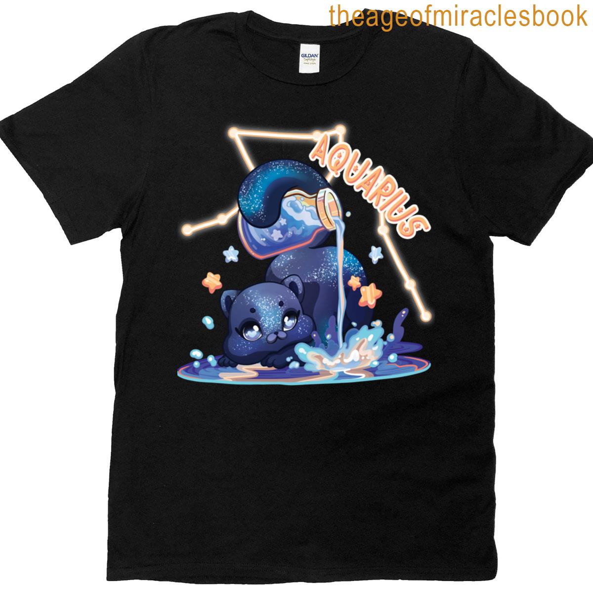 Zodiac Aquarius Cat Classic T-shirt