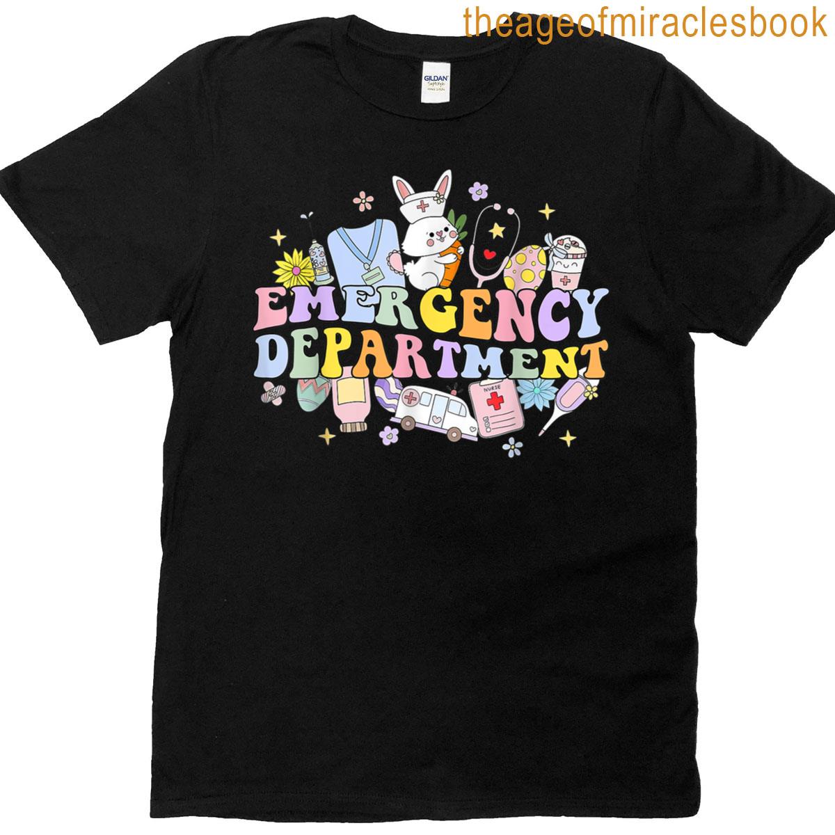 Er Easter Nurse Crew Easter Day Emergency Room Nurses Bunny T-shirt