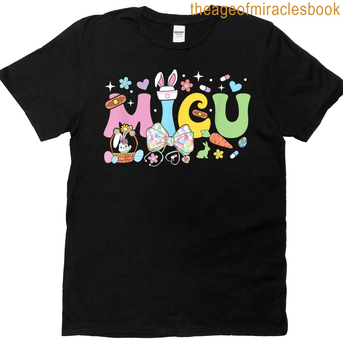 Micu Nurse Easter Coquette Stethoscope Bunny Easter Day T-shirt