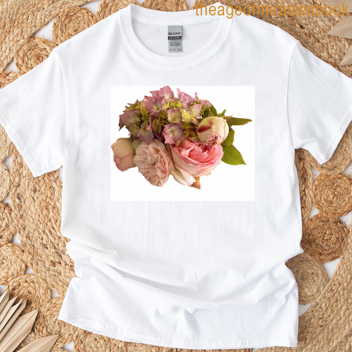 Pretty Soft Pink Rose And Hydrangeas Classic T-shirt