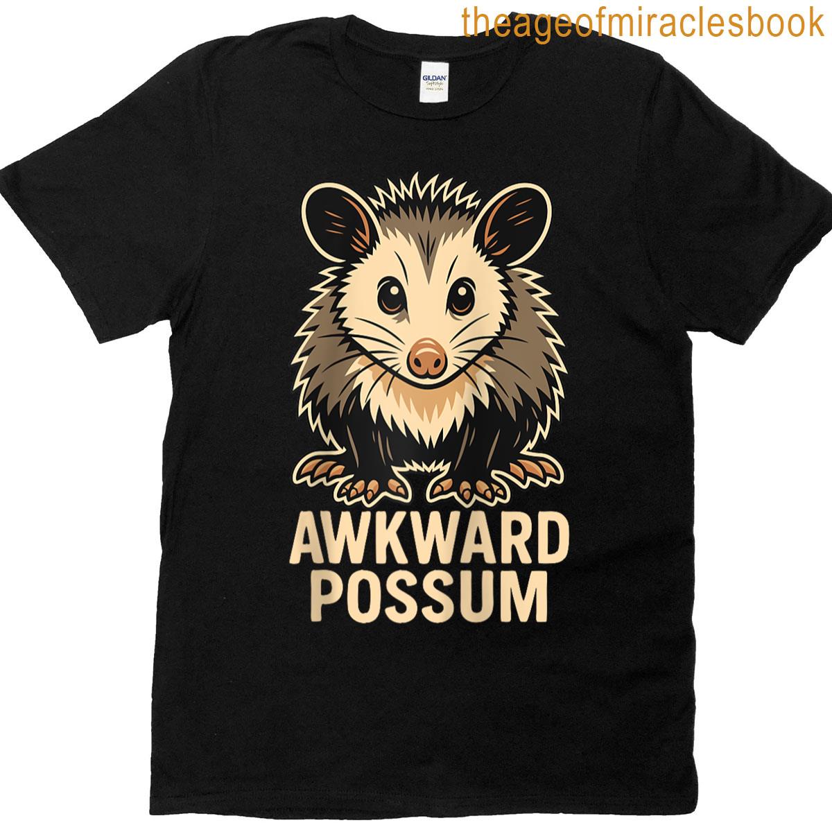 Cute Awkward Possum Meme Design Raglan Baseball Tee T-shirt