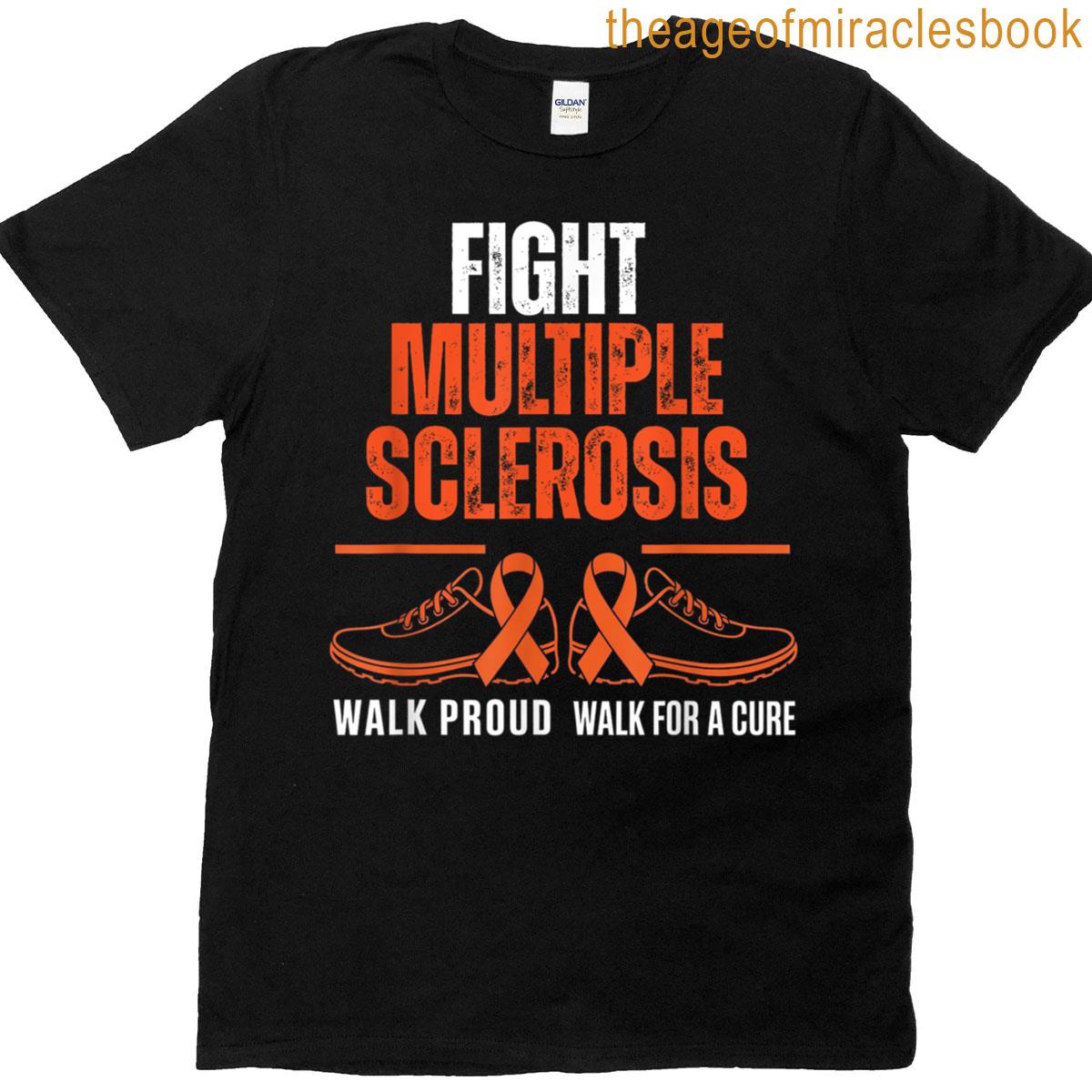 Fight Multiple Sclerosis Ms Awareness Warrior Ribbon T-shirt
