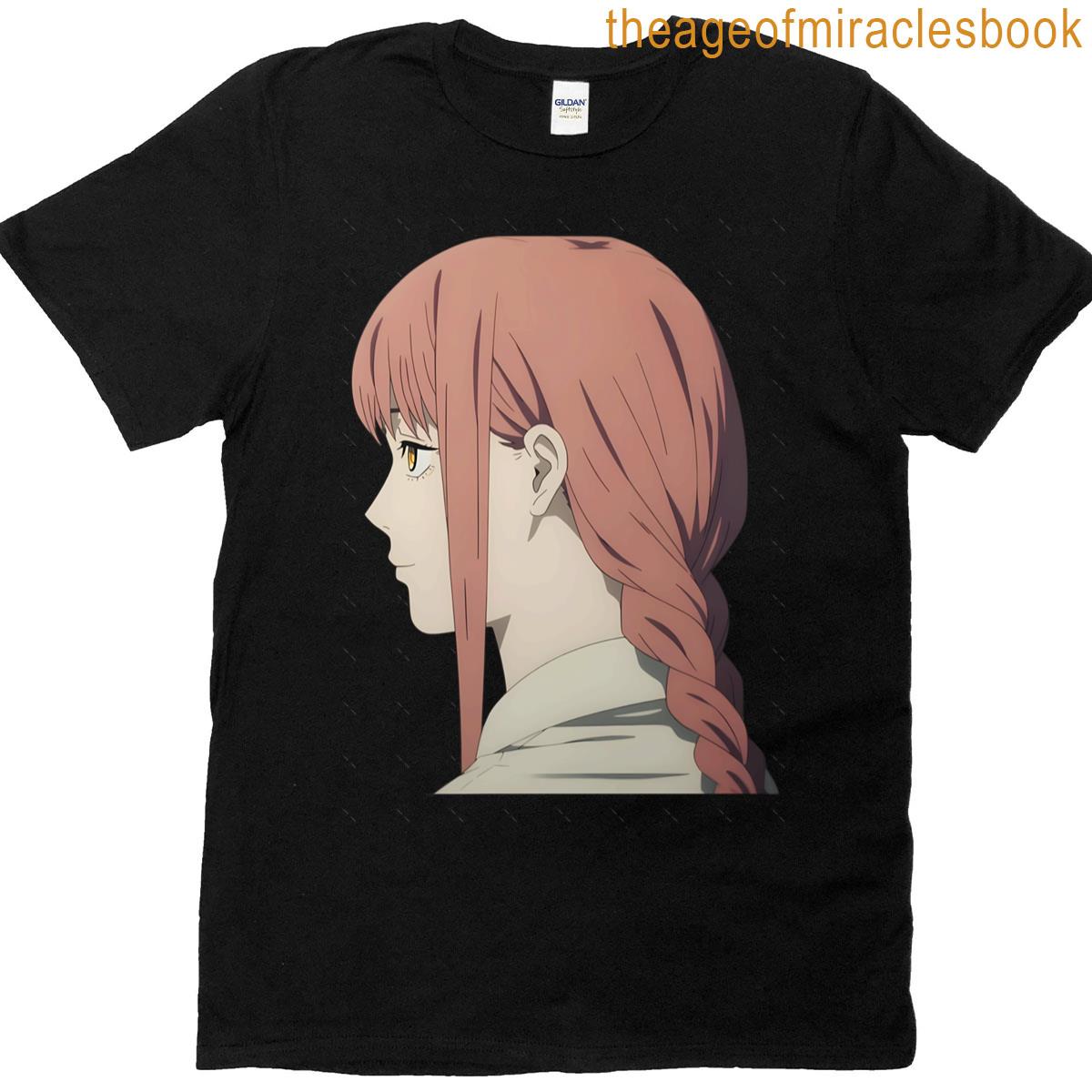Makima Rear Side Profile – Chainsaw Man Oversized T-shirt