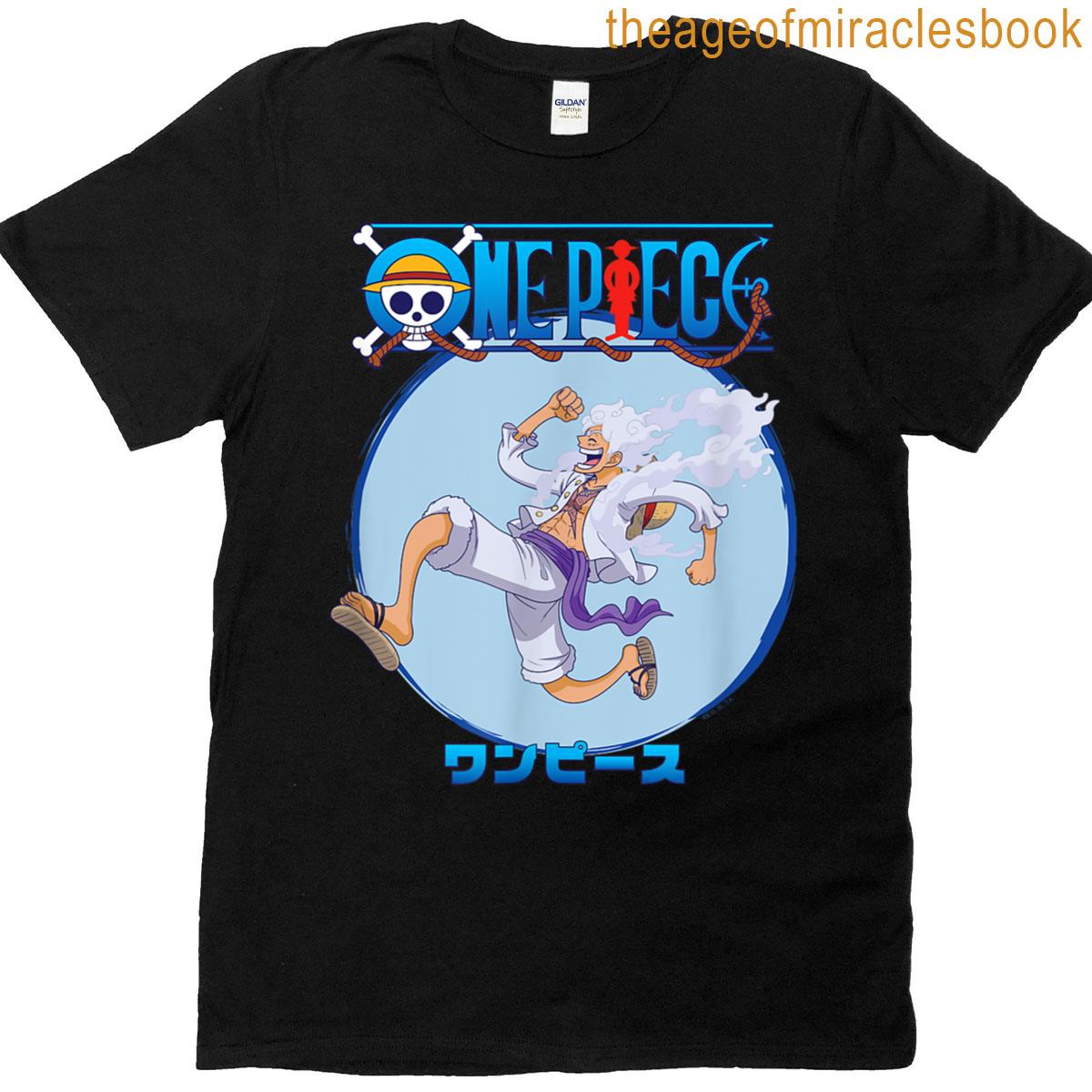 Anime Luffy Gear 5 Action Pose T-shirt