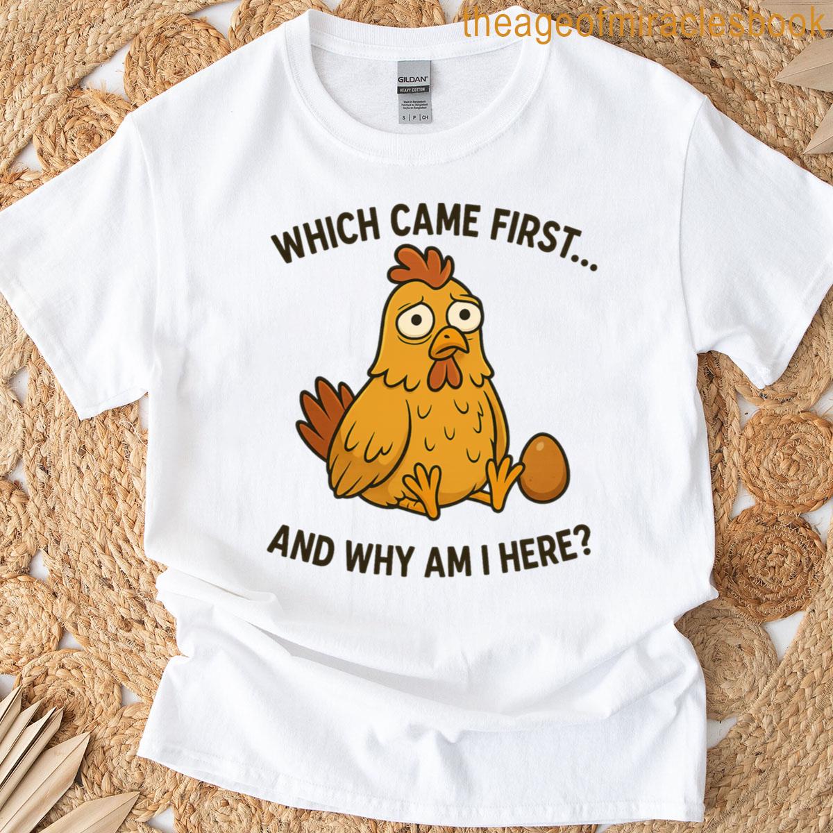 Existential Chicken Funny Philosophical Animal Design T-shirt