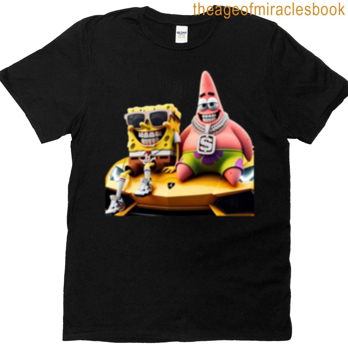 Fully Iced Out Spongebob And Patrick Oversized T-shirt