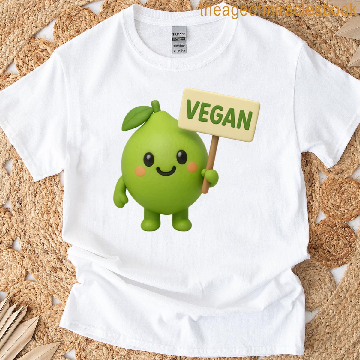 Lime Holding A Vegan Sign T-shirt