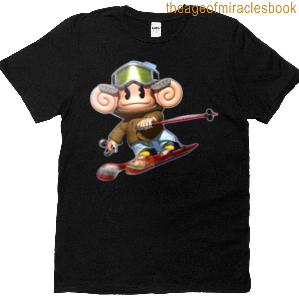 Snow Monkey Skiing Oversized T-shirt