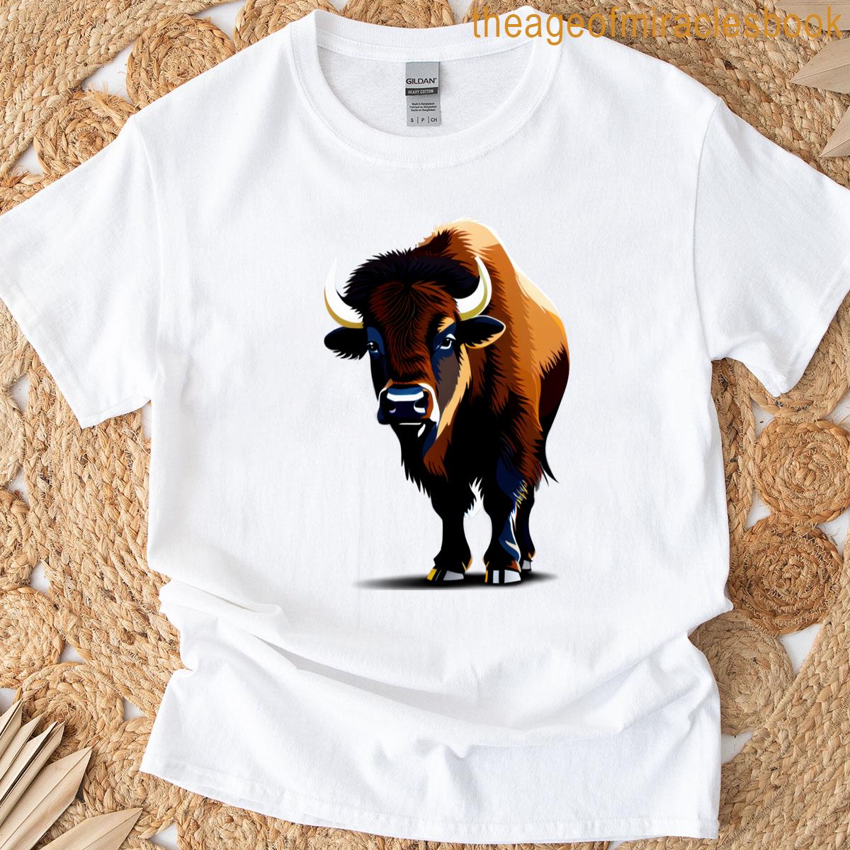 Bison Profile Rustic Vector T-shirt