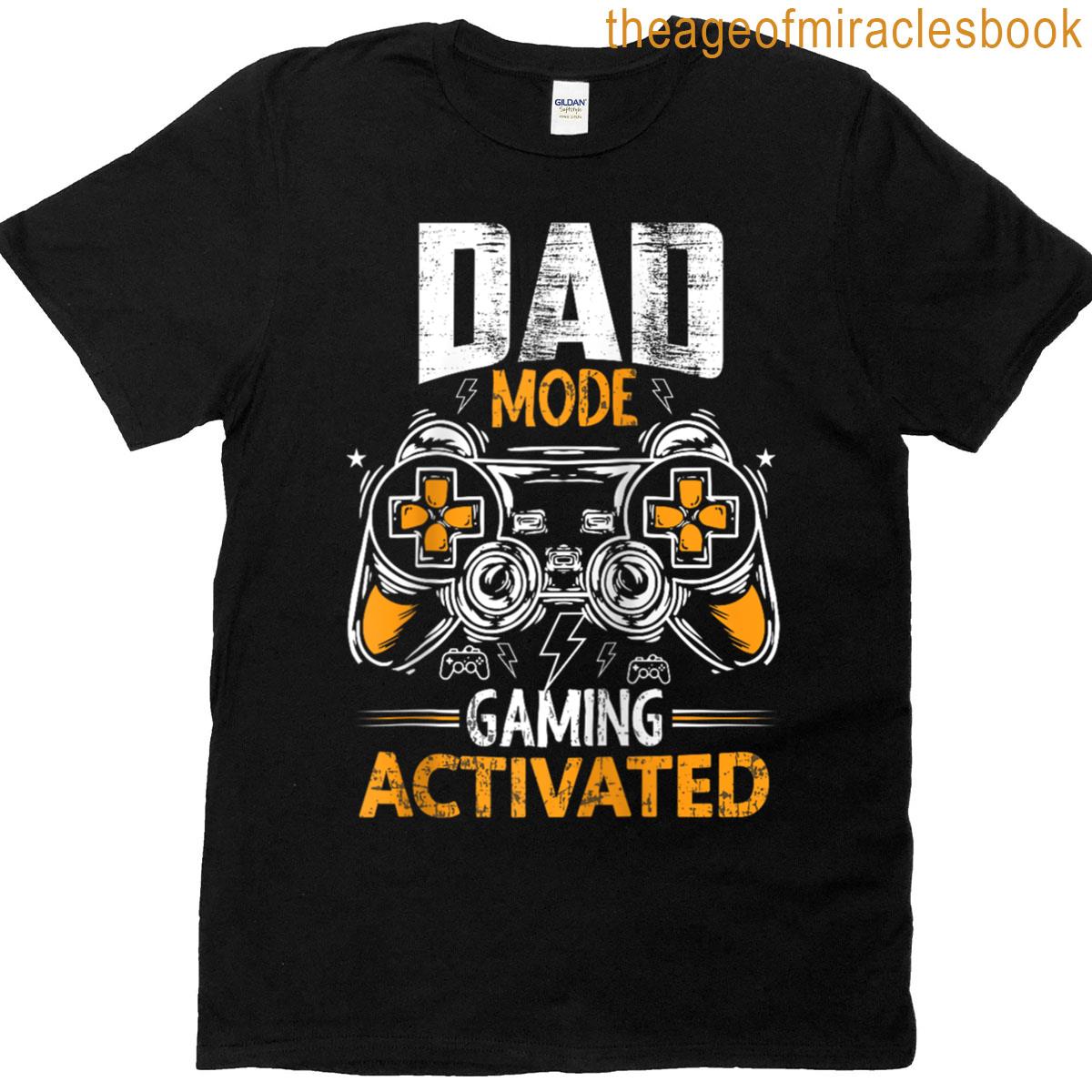 Dad Mode Gaming Activated Controller Funnt Soon To Be Daddy Raglan Baseball Tee T-shirt