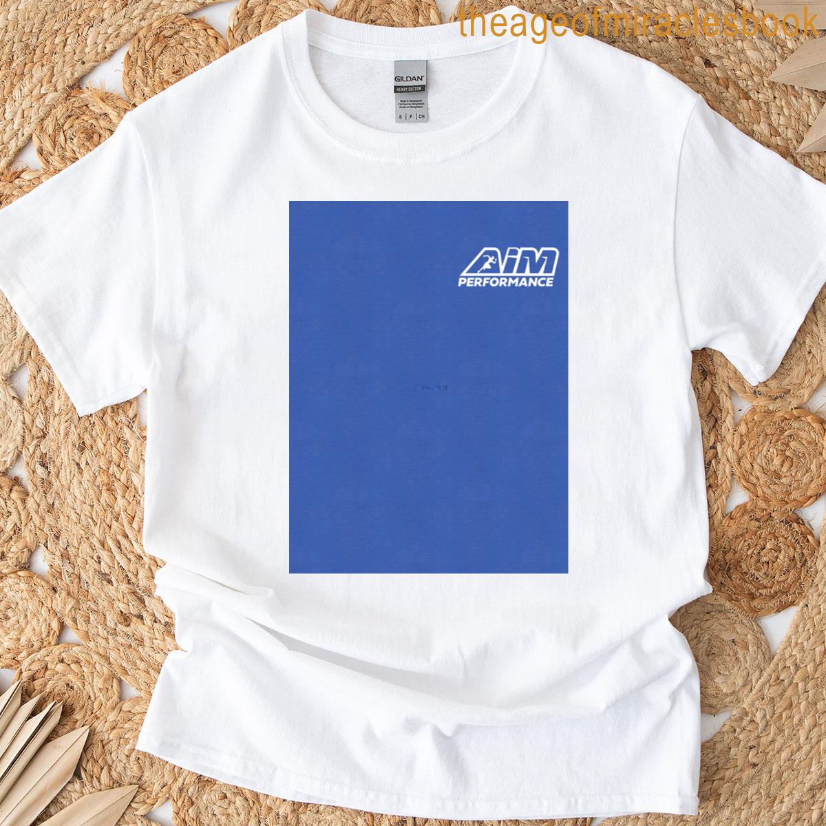 Small Aim Performance White Outline Tri-blend T-shirt