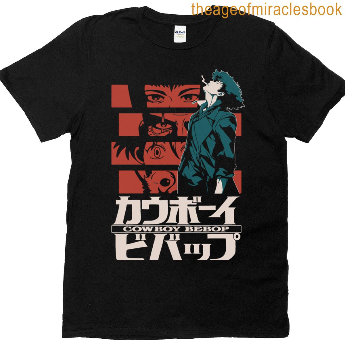 Space Western Anime Character Collage T-shirt