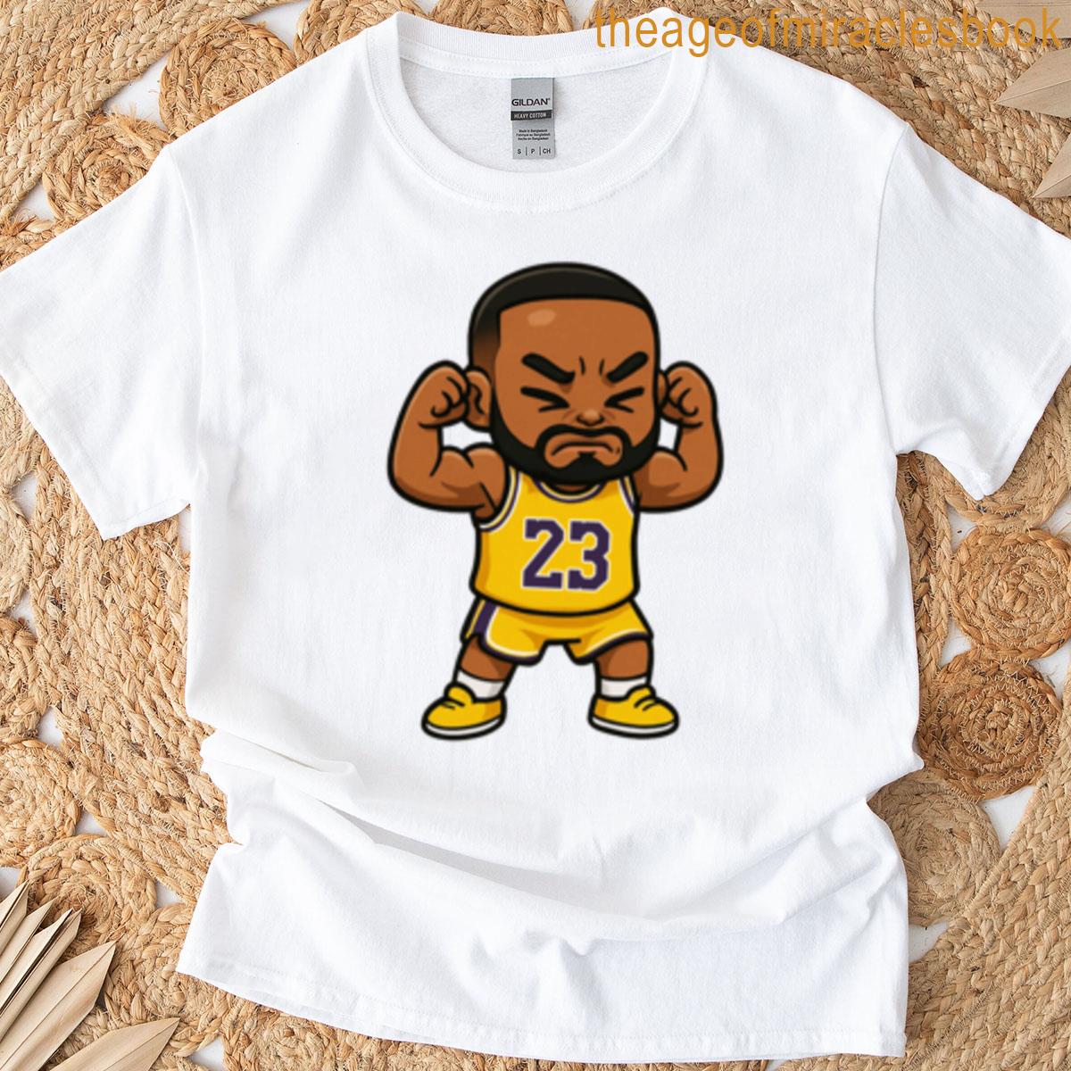 The King Lebron Win Pose Chibi Sticker T-shirt