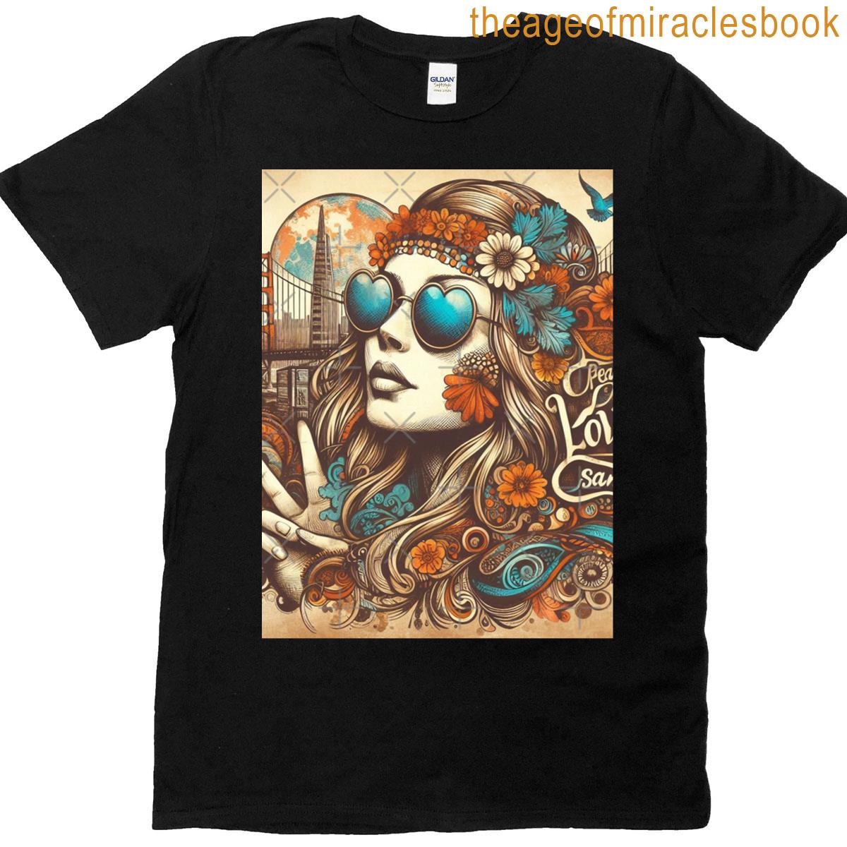 60s Cool Vibe Hippy Art T-shirt