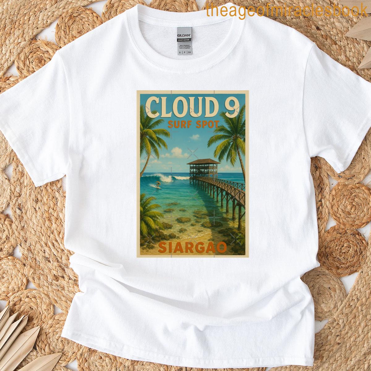Cloud 9 Surf Spot With Surfer On Wave Oversized T-shirt