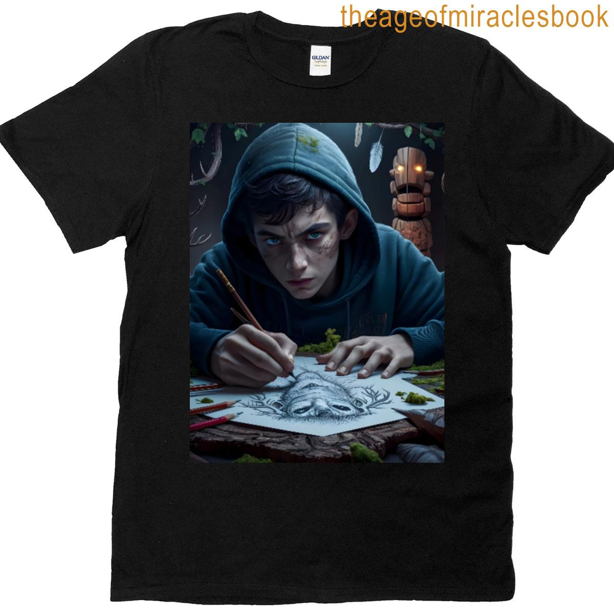 Forest Spirit Sketch Graphic T-shirt