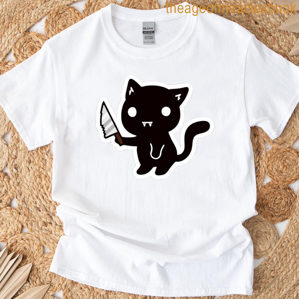 Funny Cat Sticker T-shirt