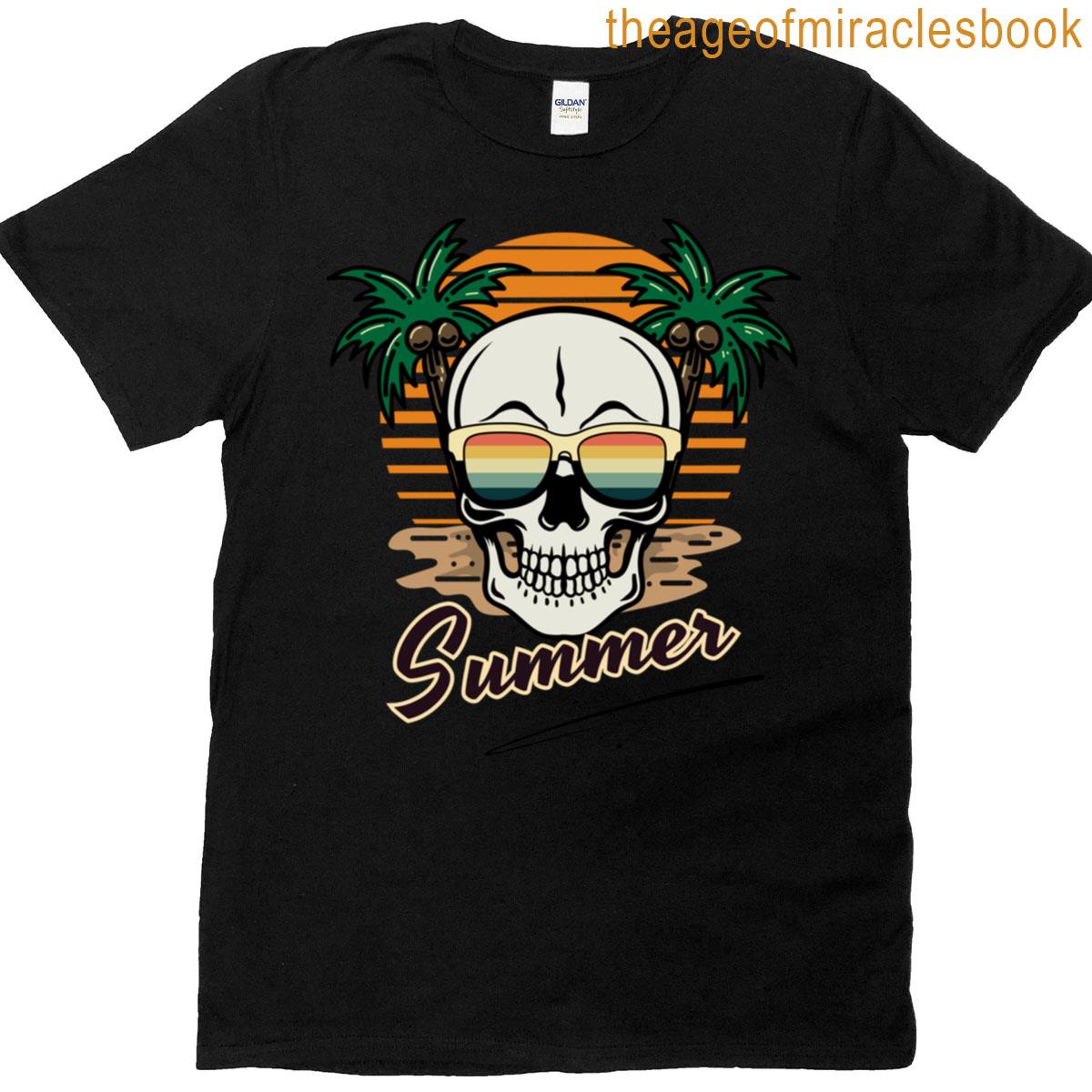 Summer With Skull Oversized T-shirt
