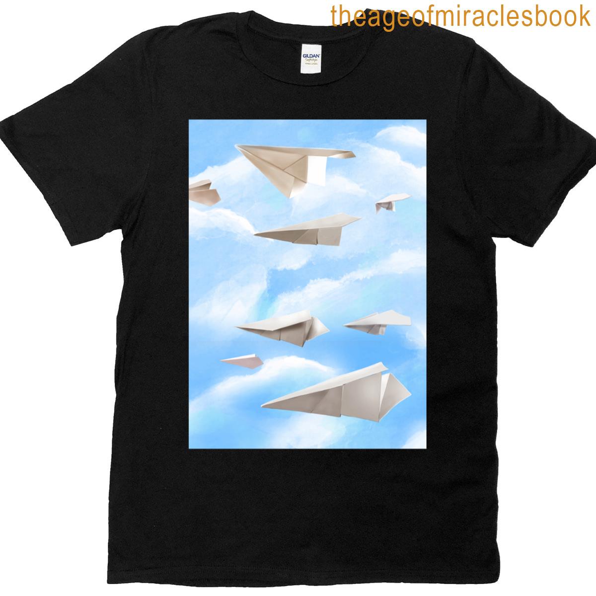 Windfloat Paper Planes Flying We Are All Going Somewhere Series Oversized T-shirt