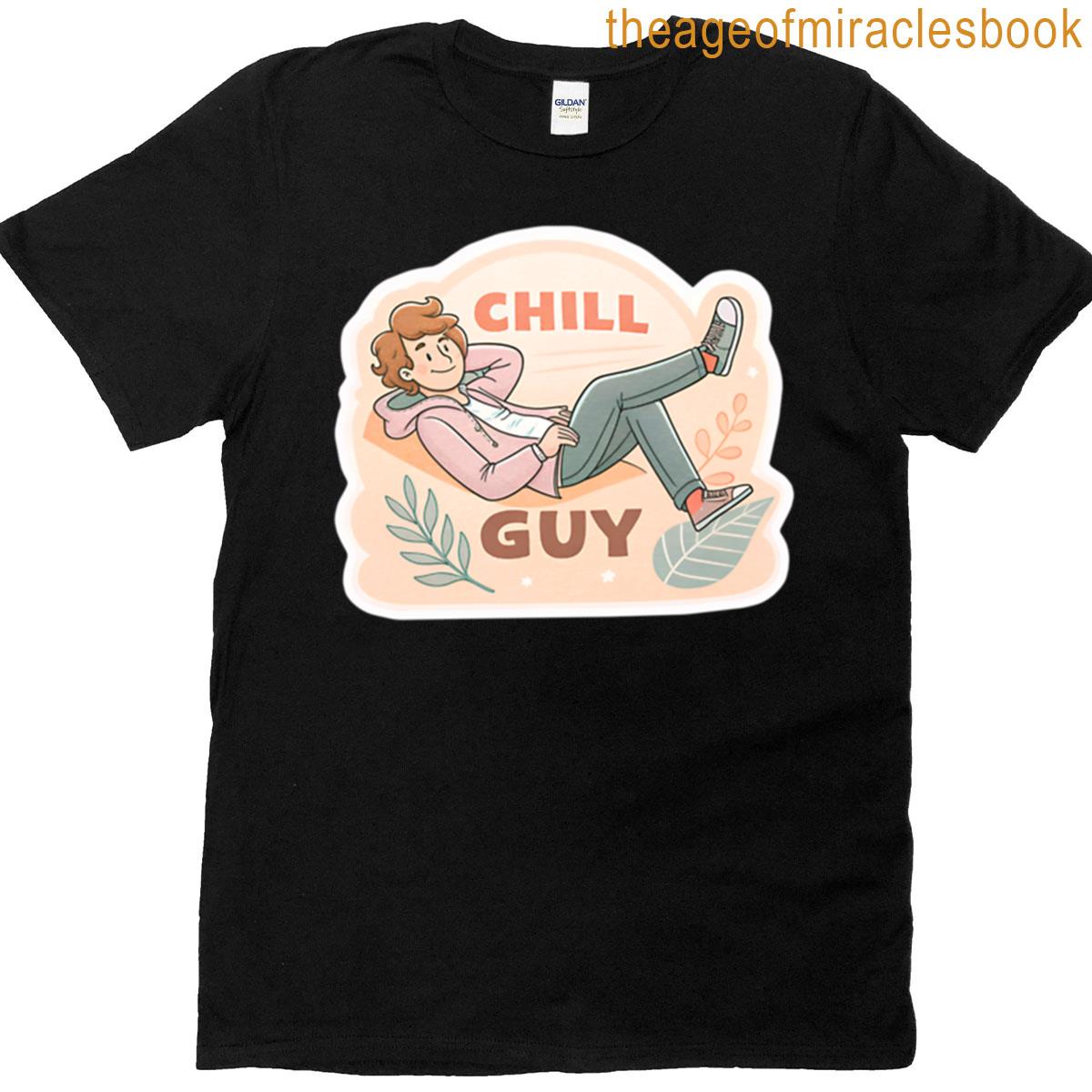 Chill Guy Wearing Hudi T-shirt