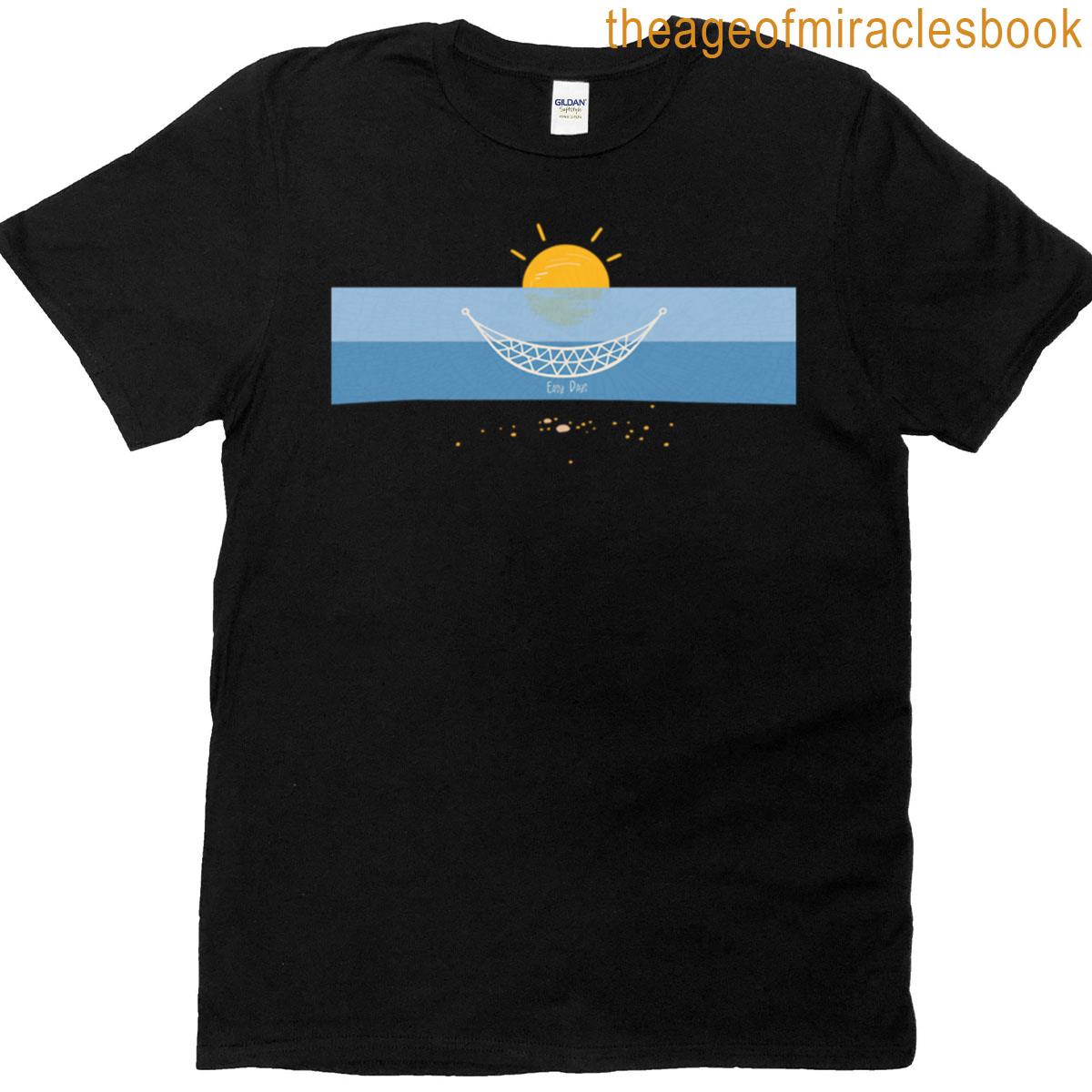 Easy Days – Relaxing Hammock Sunset Design T-shirt