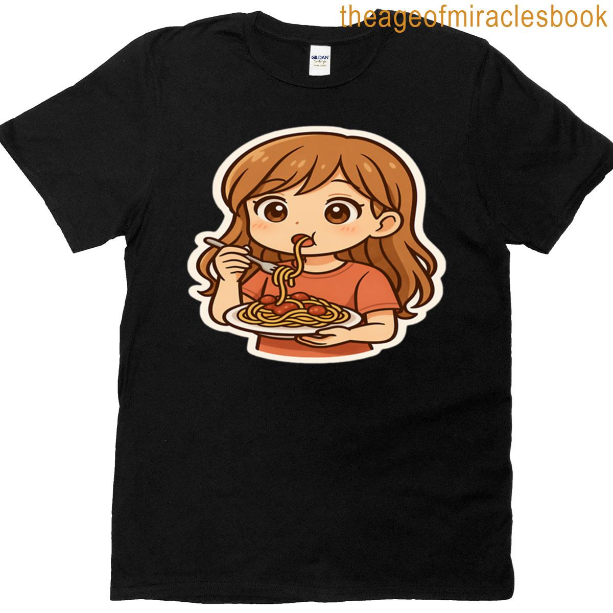 Girl Eating Spaghetti T-shirt