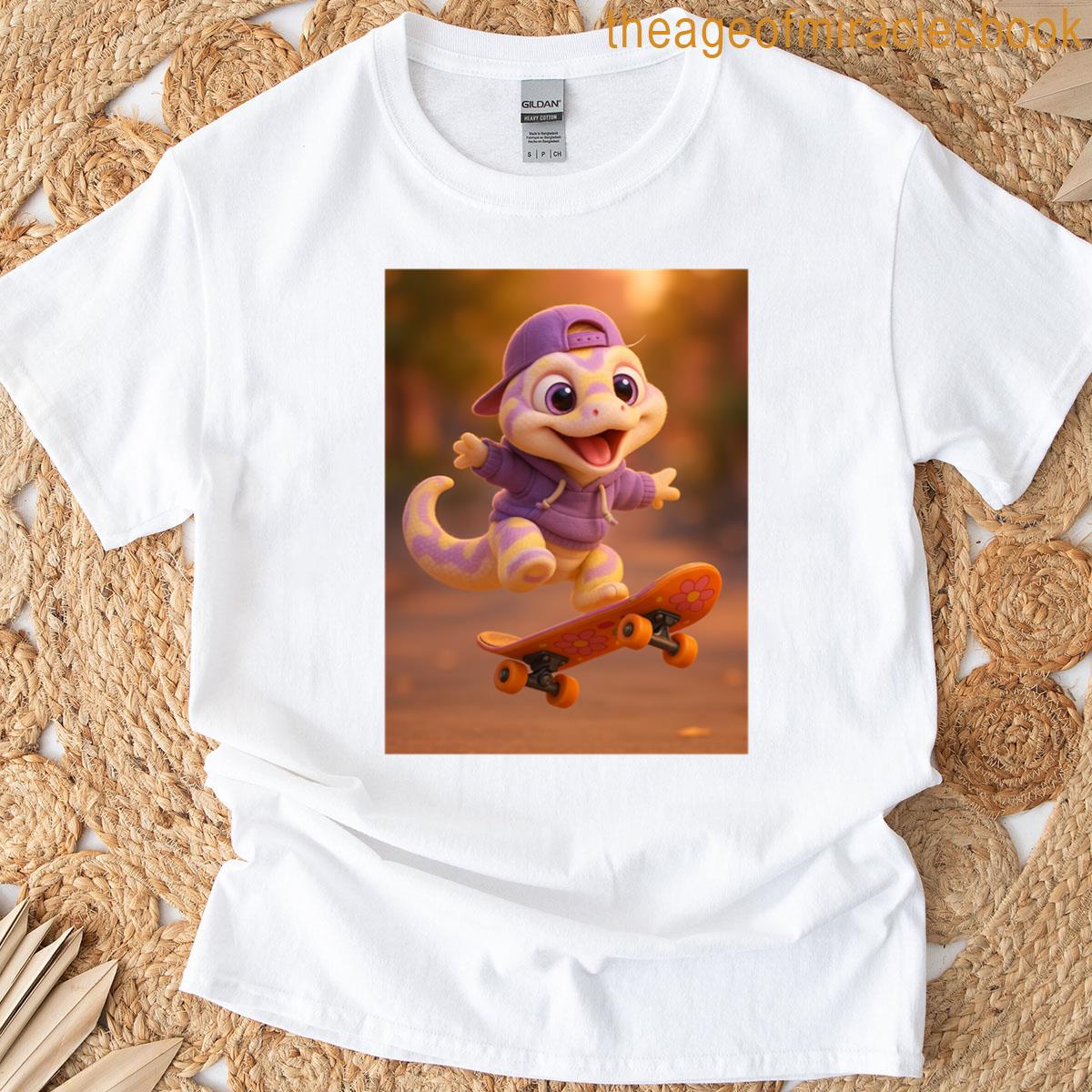 Lavender Albino Ball Python Skater T-shirt