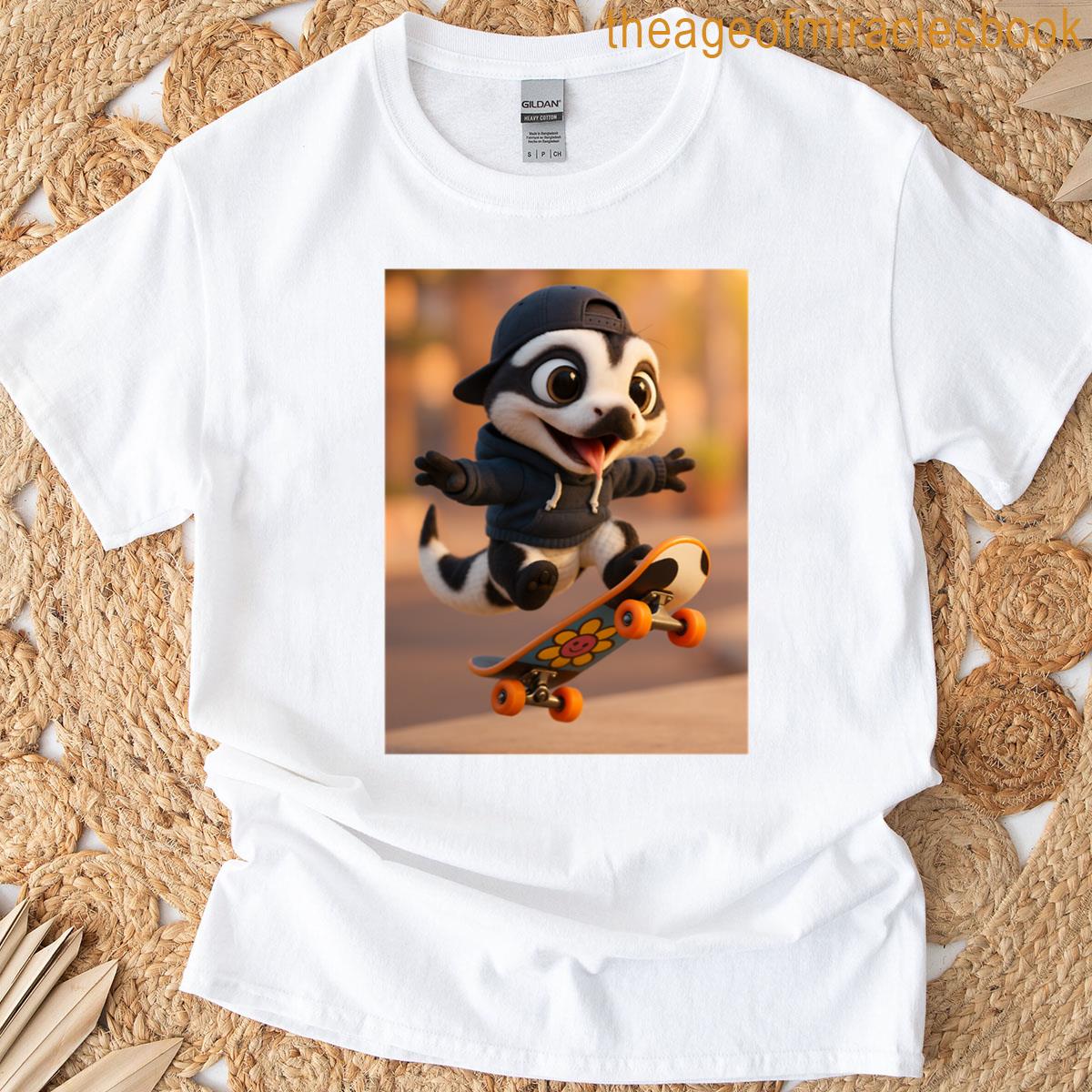 Panda Pied Ball Python Skater T-shirt