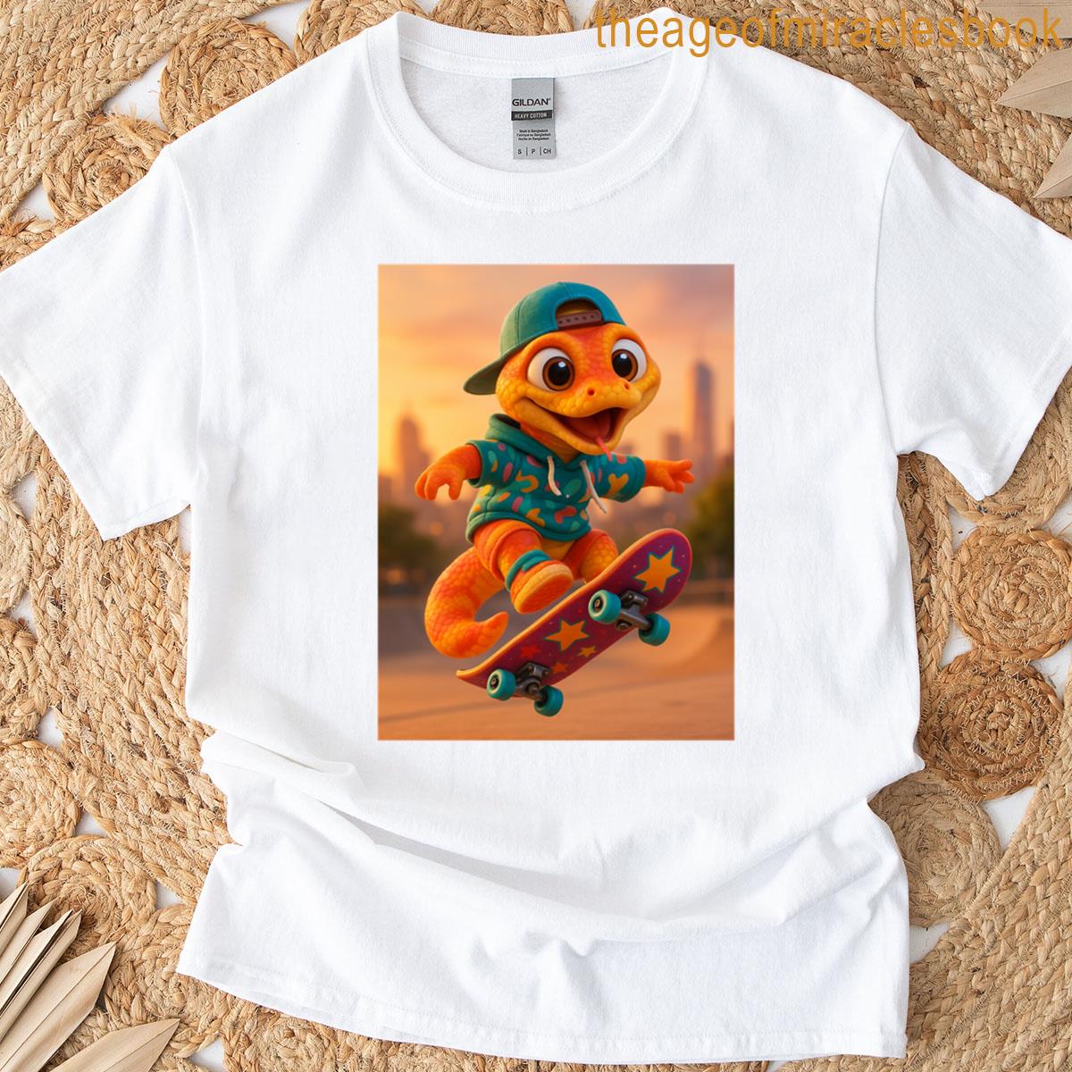 Sunset Ball Python Skater T-shirt