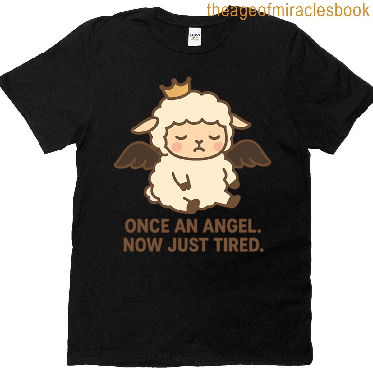 Tired Goth Angel Sheep Oversized T-shirt