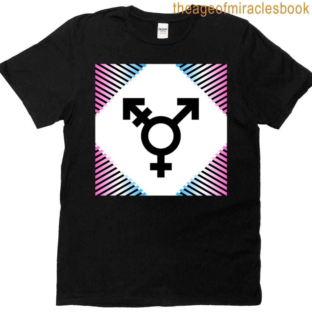 Transgender Pride Symbol With Pride Colored Triangles T-shirt