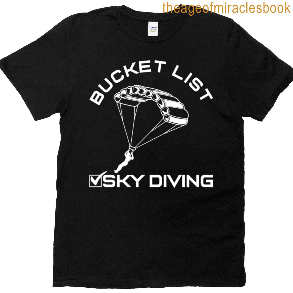 Bucket List Sky Diving Parachute T-shirt
