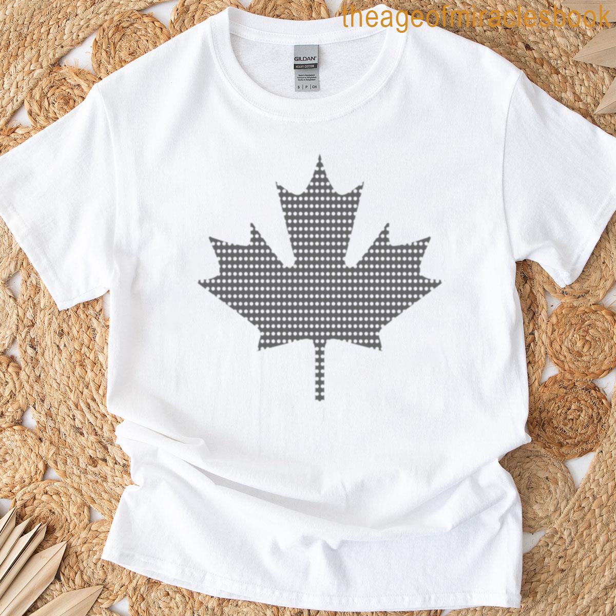 Proud Canadian Leaf Dotted T-shirt