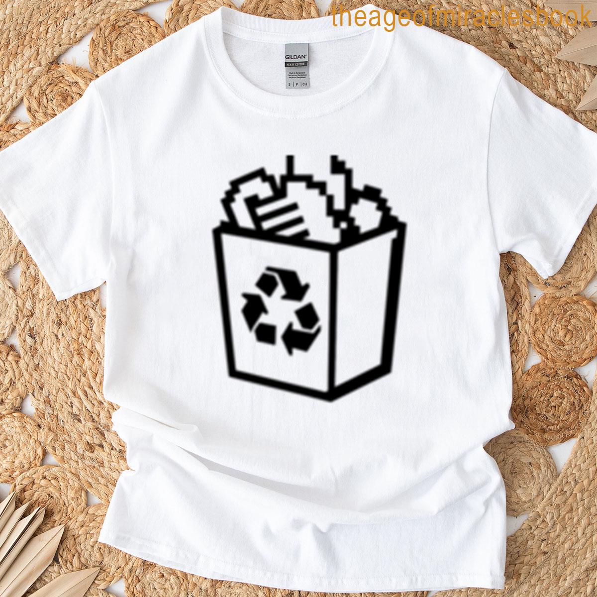 Retro Recycle Bin Overflow Oversized T-shirt