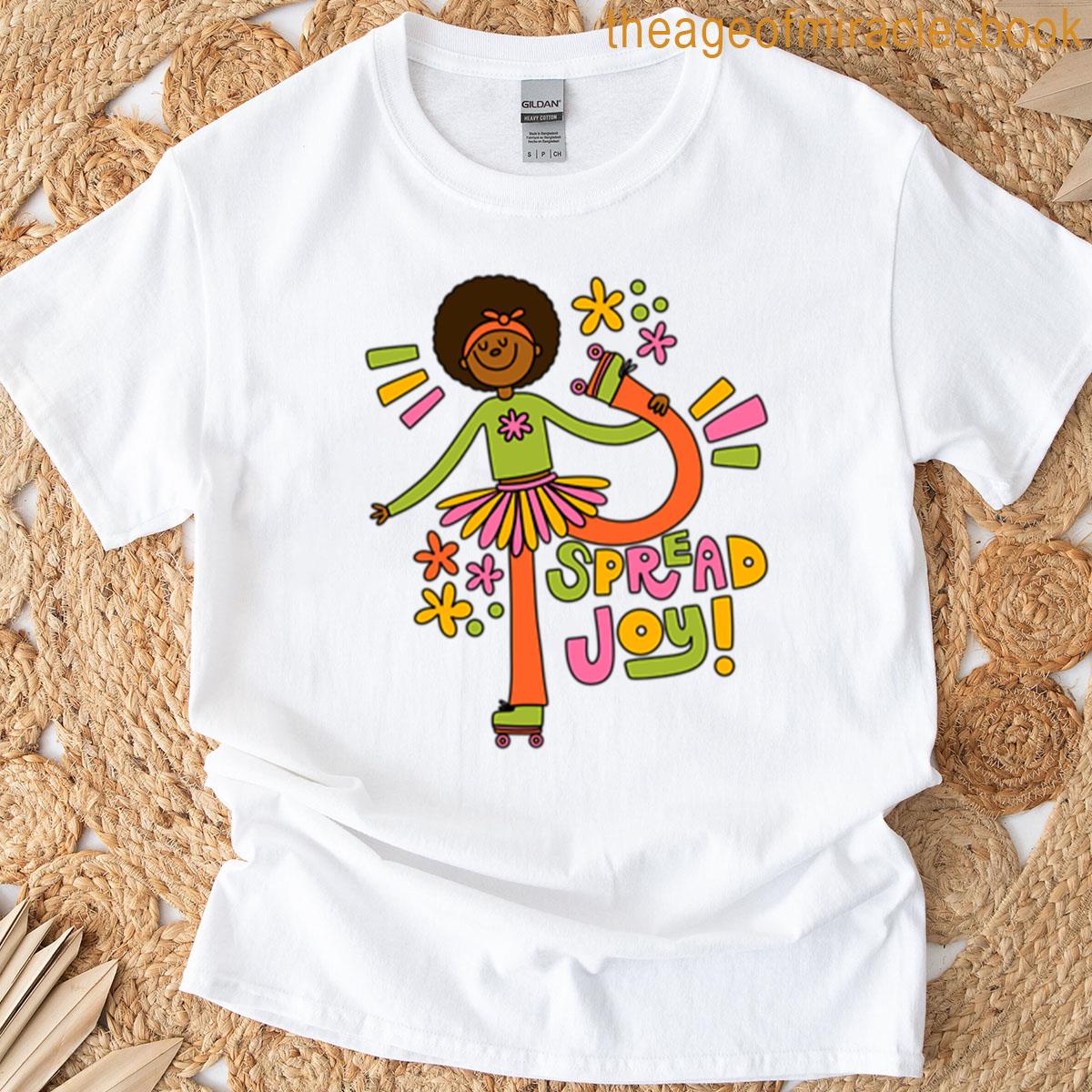 Spread Joy Flower Power Roller Skater T-shirt