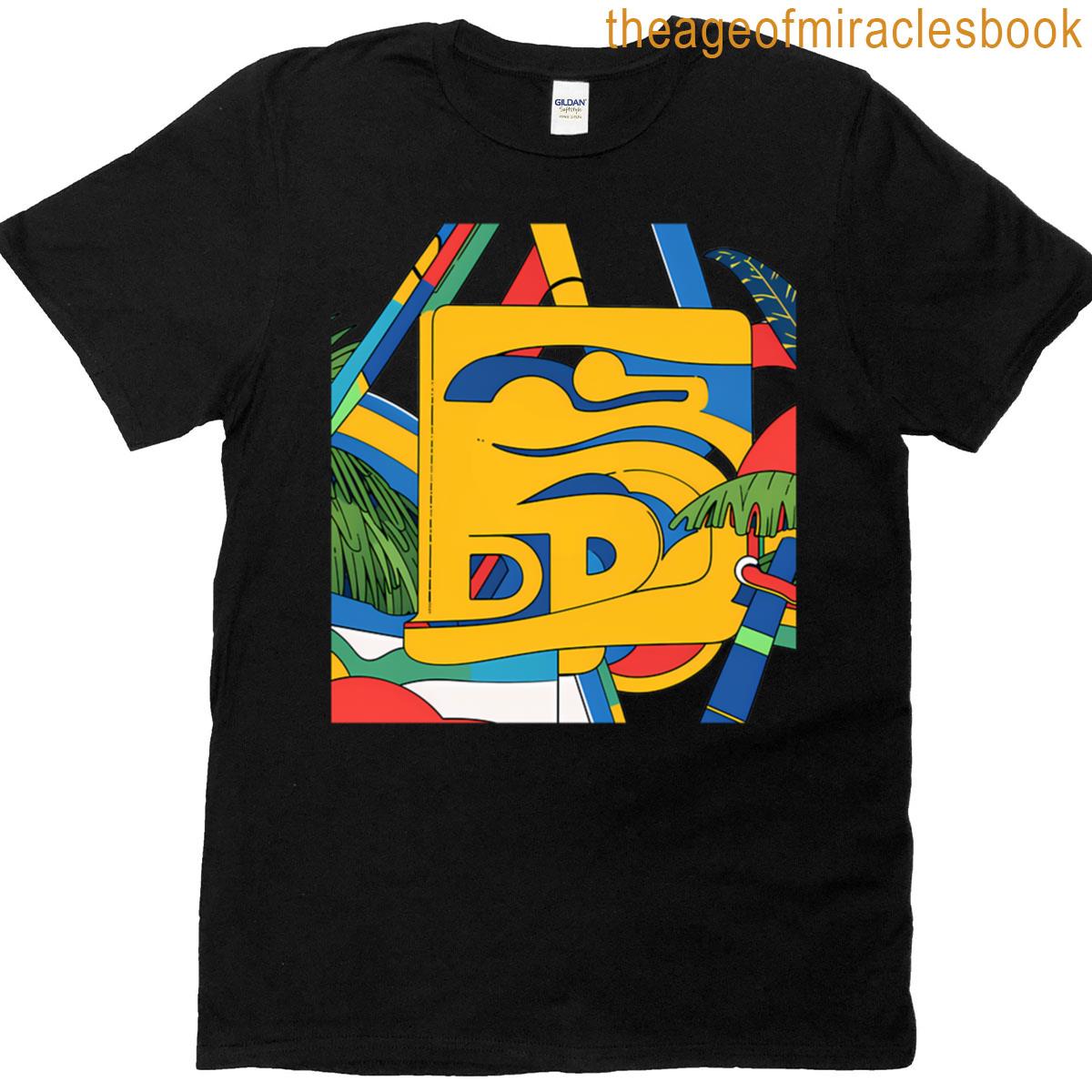 Tropical Jungle Abstract Geometries Celebrating Dynamic Visual Forms Oversized T-shirt