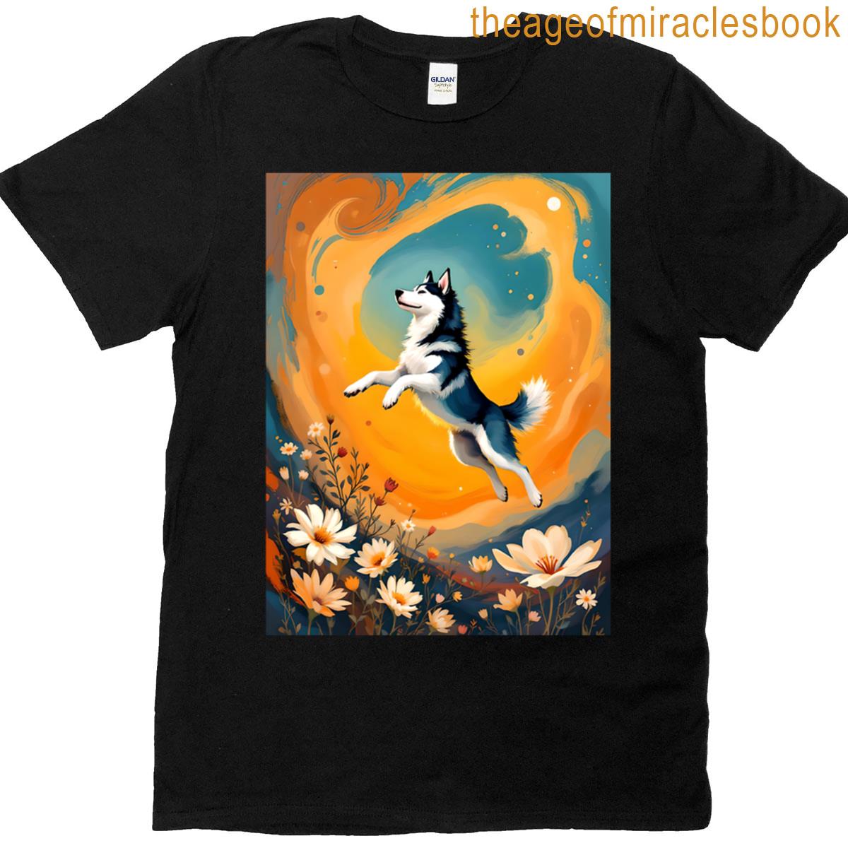 Husky In The Meadow T-shirt