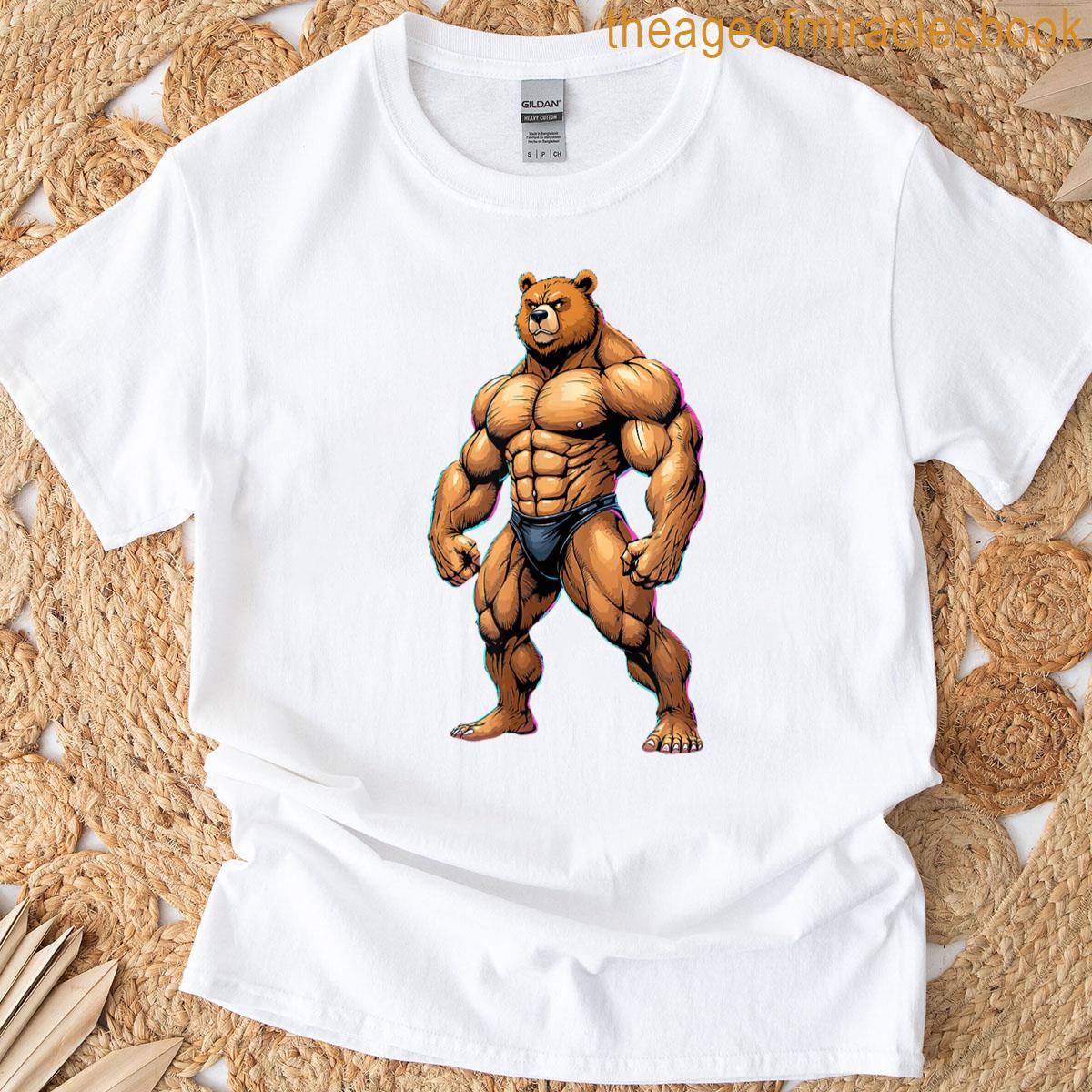 Leather Bear Flexing Leather Bear Muscle Daddy Pride T-shirt
