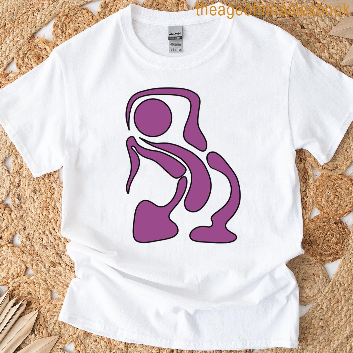 Purple Drippy Figure Oversized T-shirt