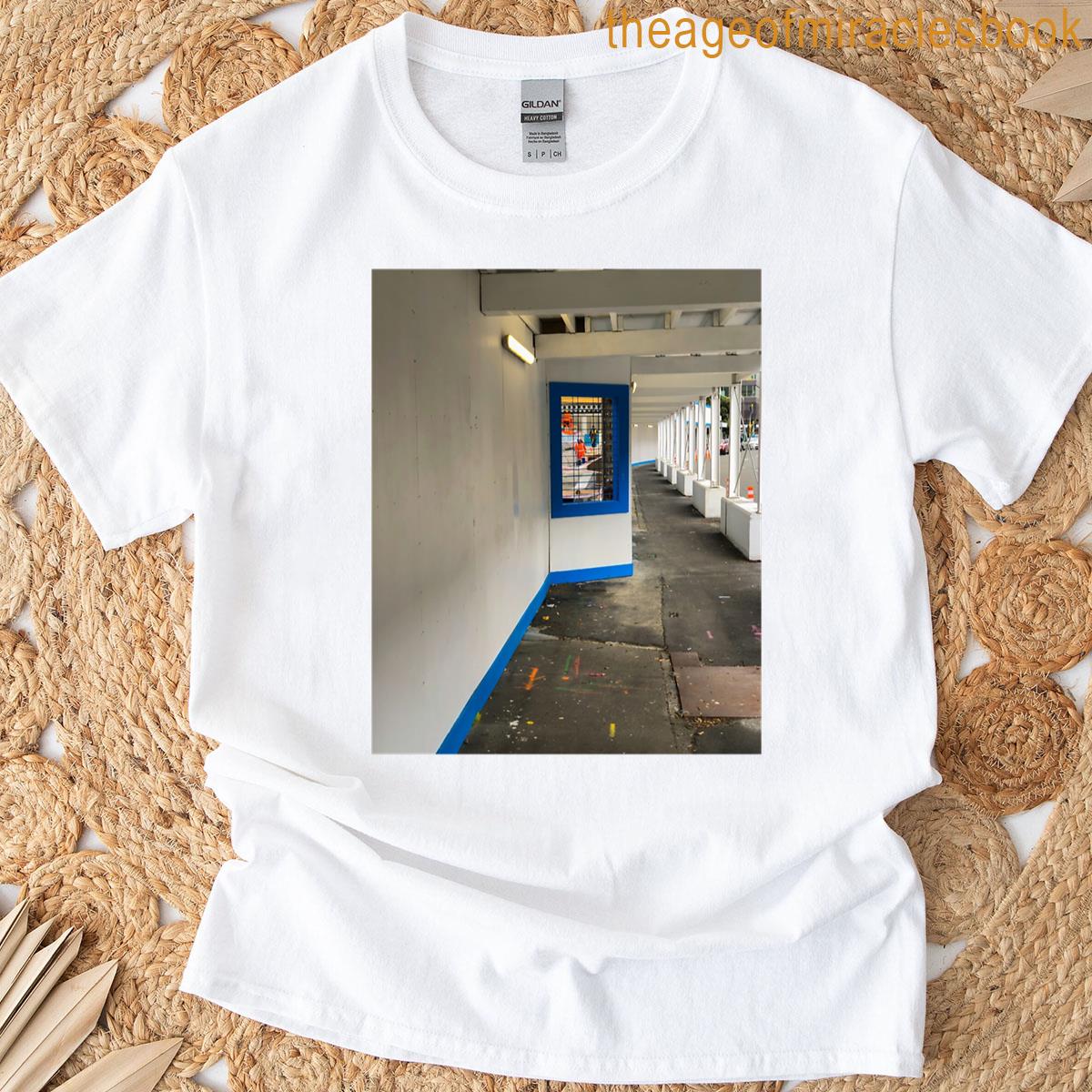Urban Construction View Through Framed Walkway Graphic T-shirt