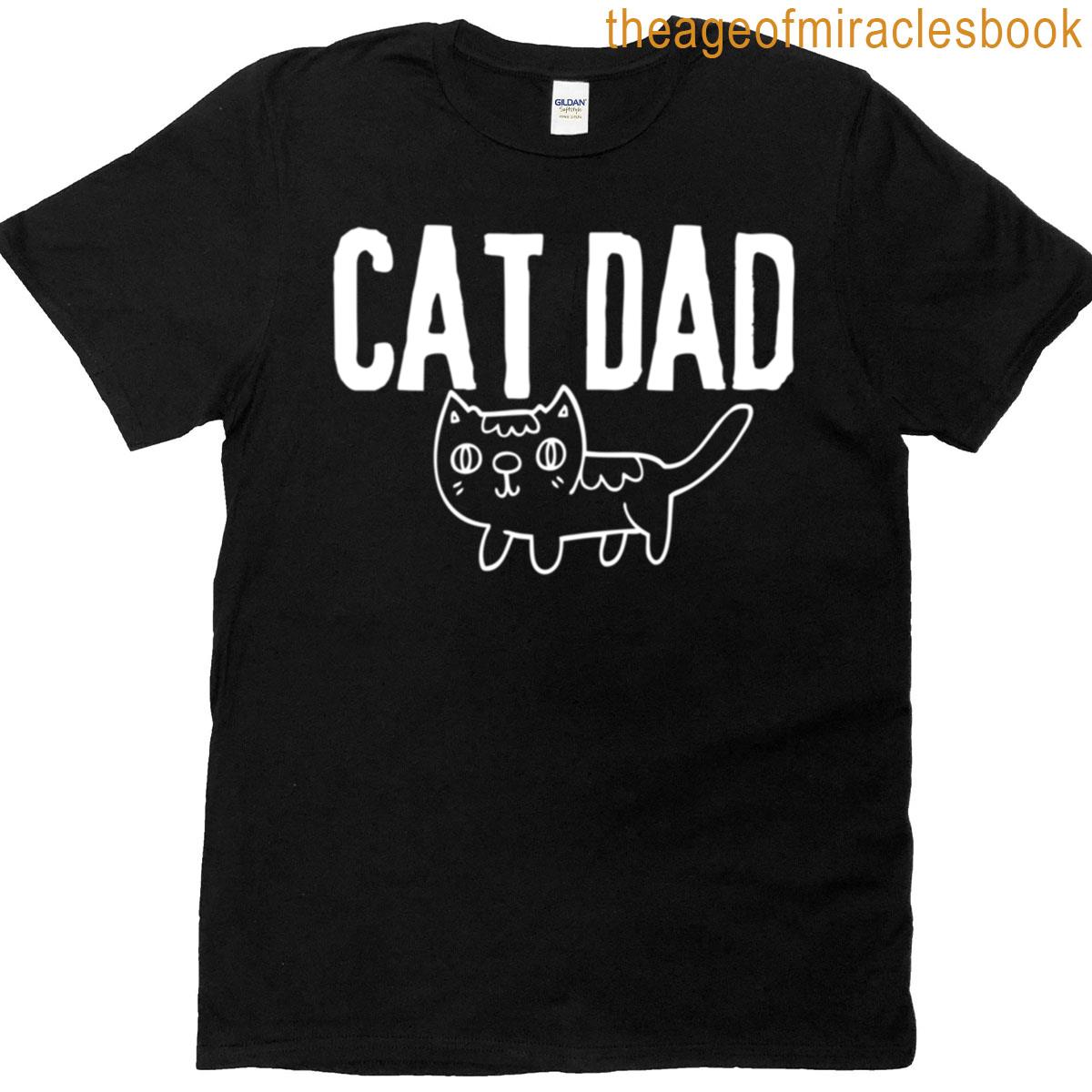 Cat Dad Childish Drawing Design T-shirt