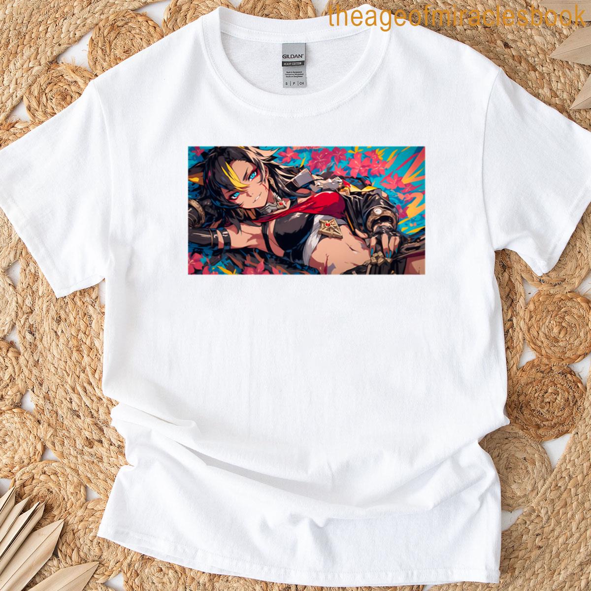 Dehya Genshin Impact Flame-mane Pyro Deskmat Design T-shirt