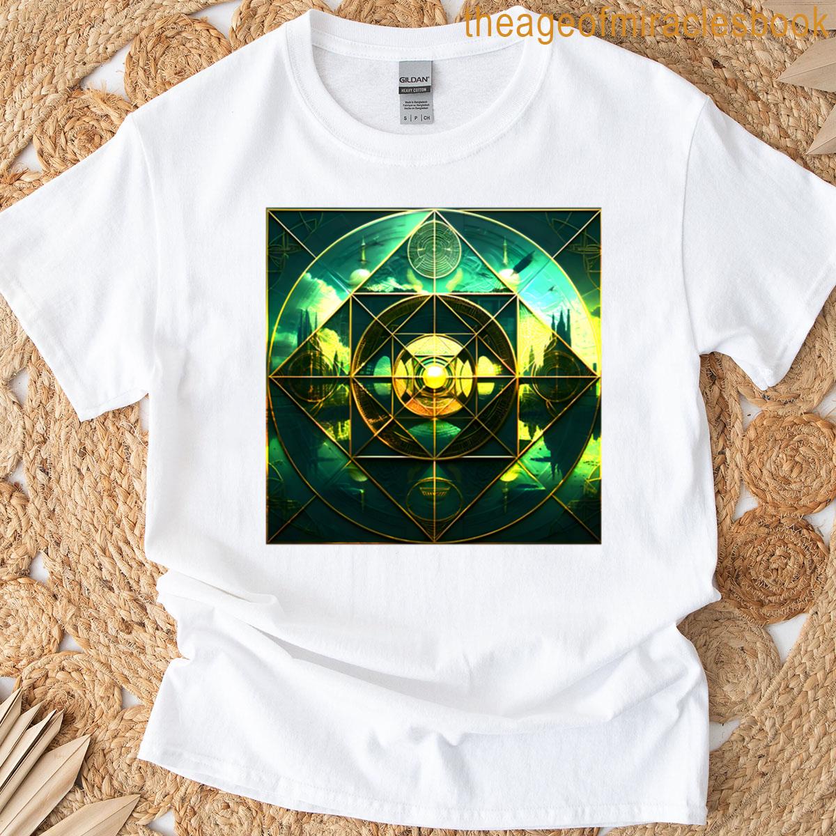 Emerald Radiance Sacred Geometry T-shirt