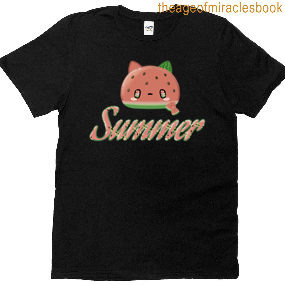 Moshi Watermelon Cat Oversized T-shirt