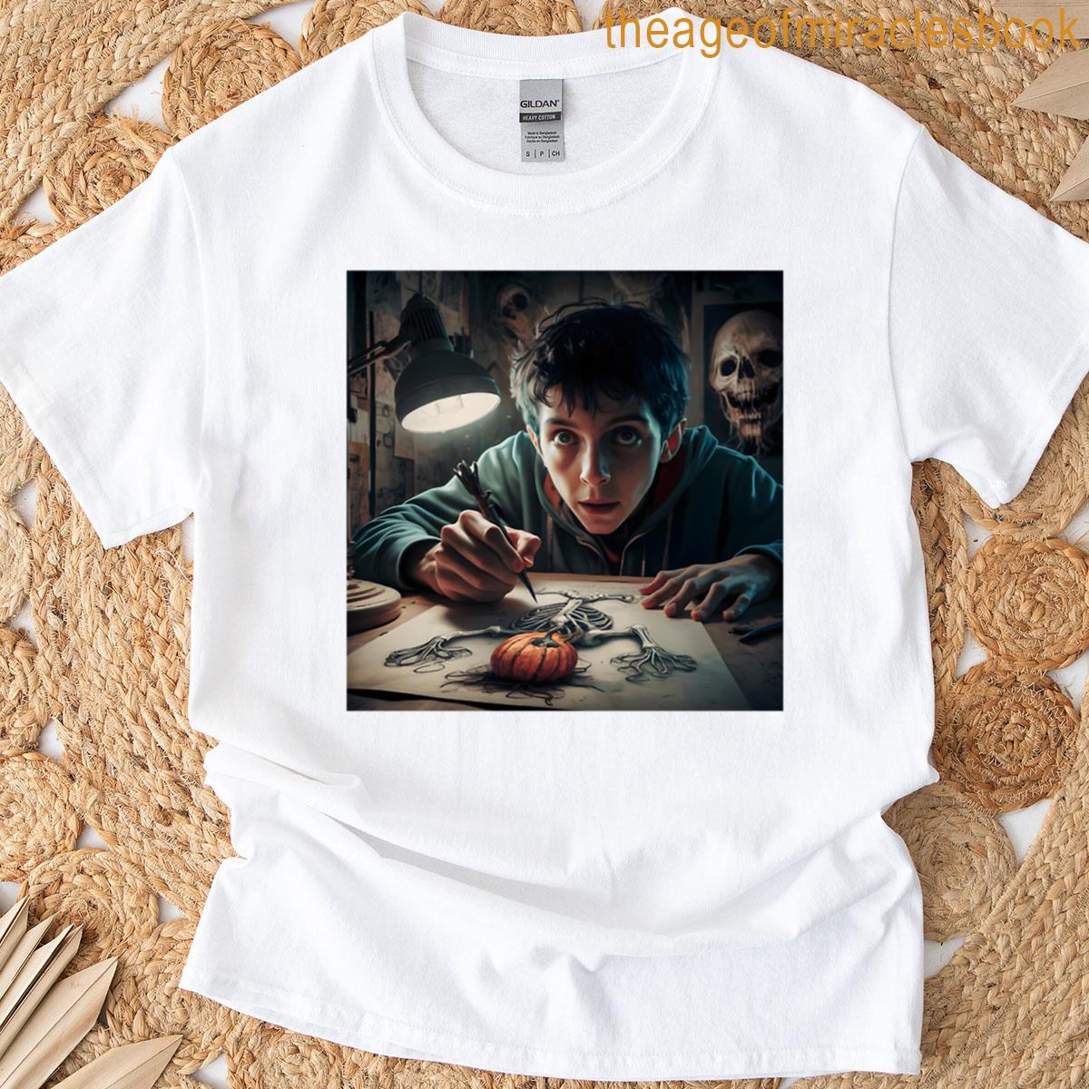 Pumpkin Skeleton Drawing Premium T-shirt